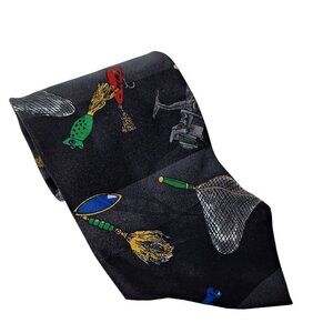 Keith Daniels Fishing Lure Tackle Reels Novelty Necktie